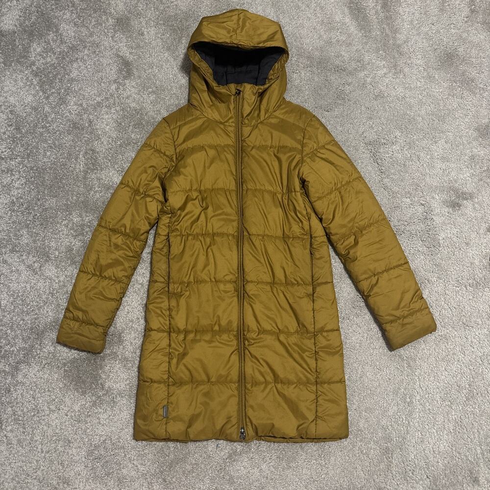Icebreaker Merino Jacket Womens Small Yellow Parka Puffer MerinoLOFT Insulated
